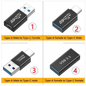 Venta al por mayor USB 3,1 5/10Gbps Transferencia DE DATOS OTG Conector USB a macho a USB C Adaptador hembra Conector tipo C - Product Image 6
