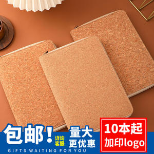 สมุดโน้ตหนัง A5 แบบใส่กระดาษได้ ซิปปิด หลายฟังก์ชั่น สำหรับธุรกิจ สำนักงาน ของขวัญสำหรับครู รีฟิลได้ 6 รู กระดาษดาหลิน - Product Image 4