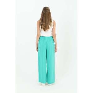 Pantalones Anchos de Cintura Alta para Mujer Puane - Pantalones Casuales Verdes Cómodos y Elegantes para Uso Diario - Modelo 18103PNT - Product Image 3