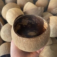 Kokosnussholzschale Aromatisiertes Glas Kerzenhalter Leerer Behälter Kokosnussschale Kerzenschale Kokosnussschale