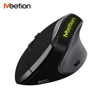 MeeTion R390 Mouse Nirkabel Ergonomis Vertikal Nyaman untuk Tangan Besar Dapat Diisi Ulang USB Murah