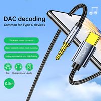 Brandneuer USB-C auf 3,5mm Audio-Adapter mit DAC-Chip, Stecker auf AUX TRS Konverter für Handy, Laptop, Autoradio