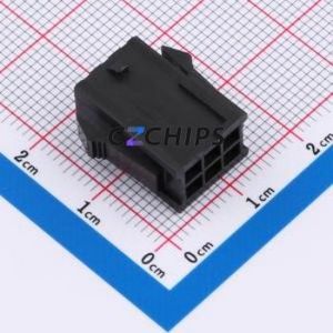 43020-6R Housing (Wire-to-Board / Wire-to-Wire) P=3mm Connector ( Jack Structure: 2x3P )( Pitch: 3mm )( Row Spacing: 3mm ) - Product Image 1