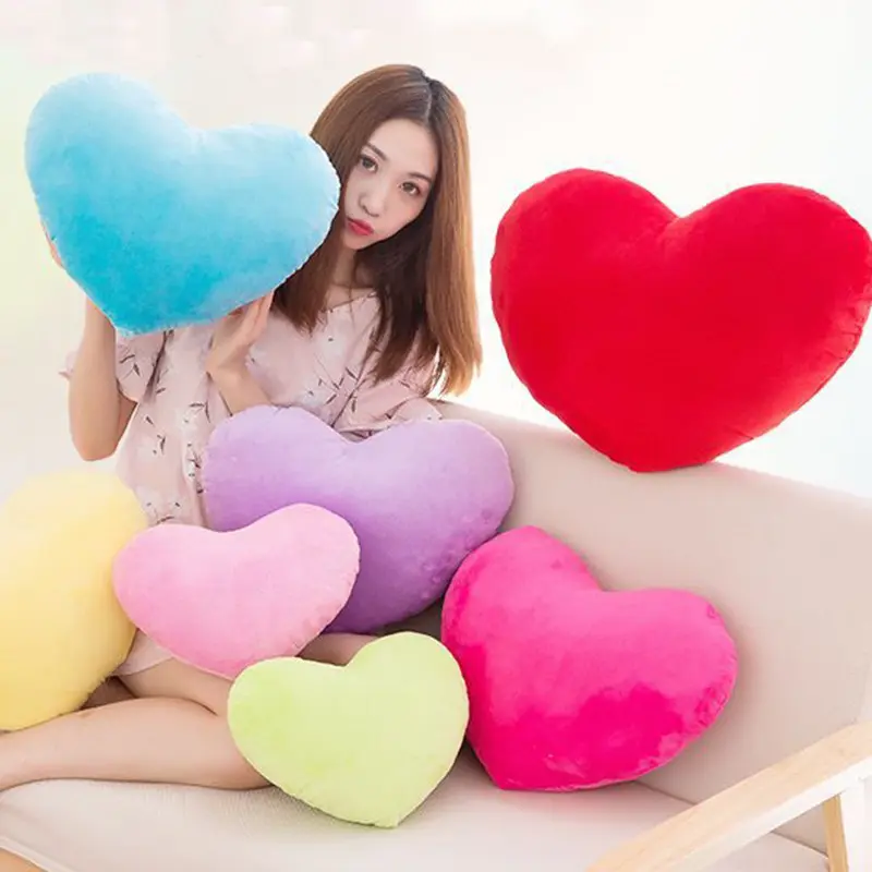 Pasangan dekorasi rumah anak-anak perempuan taman kanak-kanak hadiah cinta bentuk hati bantal kecil bantal lempar indah manis Hari Valentine Pernikahan