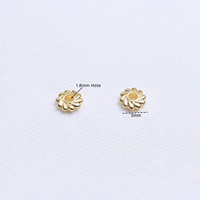 Lot de 200 disques intercalaires en alliage plaqué or 18 carats en forme d'engrenage pour la fabrication de bijoux DIY (bracelets, colliers)