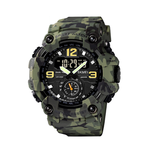 Reloj de Pulsera Deportivo SKMEI 1637 DFS04 con Movimiento Japonés, 3 Tiempos, Pantalla Dual Analógica LED Electrónica de Cuarzo para Hombre - Product Image 3