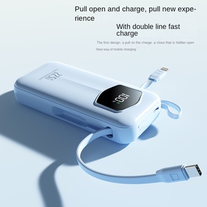22.5W สายชาร์จเร็วมากแบบพกพา, อุปกรณ์จ่ายไฟเคลื่อนที่แบบพกพาความเร็วในการชาร์จ10000 <span class=keywords><strong>MA</strong></span> ความจุสูงสายเคเบิ้ลแบบยืดหดได้ของขวัญสมบัติ - Product Image 4
