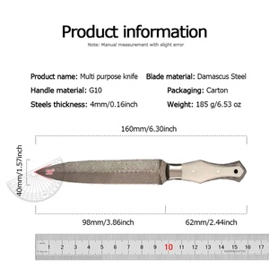 มีด RAM B MK10 สแตนเลสสตีล ด้ามจับ G10 สำหรับงาน DIY ระดับมืออาชีพ มีดต่อสู้ทางยุทธวิธี ใบมีดไม่ปรับได้ ปรับแต่งได้ ใช้กลางแจ้ง พร้อมปลอกมีด OEM - Product Image 4