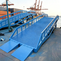 Rampe mobile pour conteneurs de 11 m de hauteur de levage, capacité de 6 à 15 tonnes, rampe de quai hydraulique portable, rampe de chargement réglable pour entrepôt