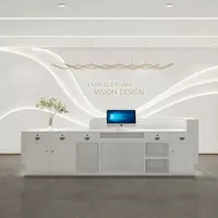 Prix bas LED réception salon de beauté réception comptoir de caisse comptoir de spa personnalisé pour hôtel
