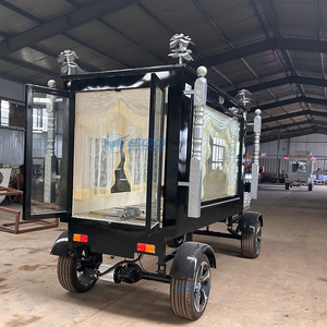 Black Horse Hearse for Sale Christian Funeral Horse <b>Buggy</b> Electric Horse Carriage Towing Hearse Highend Elegant Horseless Hearse - Product Image 5