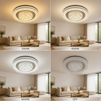 Plafonnier design superposé 316 pour salon, salle à manger, chambre à coucher, avec anneaux de cristal, finition ambre champagne, éclat sombre, montage encastré