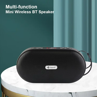 Mini haut-parleur portable sans fil BT5.3 en plastique avec sangle, écran LCD, radio FM, compatible avec l'application, pour la randonnée en plein air, barre de son stéréo