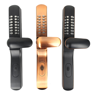 מנעול דלת אלומיניום צר 14 מפתחות לדחוף כפתור passcode עמיד למים נגד מנעול מכני - Product Image 3