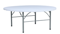 Meubles de banquet de mariage pliants en plastique modernes Table 10 places pour mariages en plein air