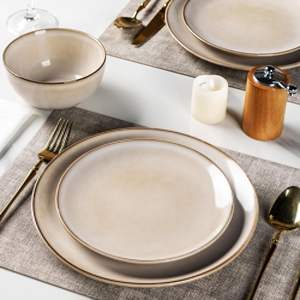 Servizio di <span class=keywords><strong>Piatti</strong></span> in Porcellana EKA, Set da <span class=keywords><strong>12</strong></span> <span class=keywords><strong>Pezzi</strong></span> Moderno in Ceramica Senza Piombo e Mercurio - Product Image 3