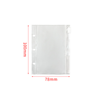 Mini enveloppes transparentes mates A8 3 anneaux sac à fermeture éclair Pvc feuilles mobiles Journal planificateur classeur recharges de cartes livre