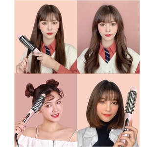 Alisador de pelo profesional personalizado, cepillo de placa plana, rizadores 2 en 1 - Product Image 4