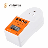 Protecteur de tension 120V avec prise EU, protection automatique contre les surtensions et les sous-tensions, pour réfrigérateur, téléviseur, climatiseur