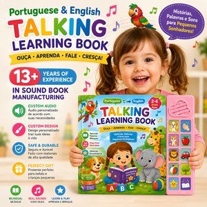 Fabricants de livres sonores personnalisés, livre d'apprentissage parlant en portugais et en anglais, livres d'apprentissage <span class=keywords><strong>pour</strong></span> enfants avec son - Product Image 1