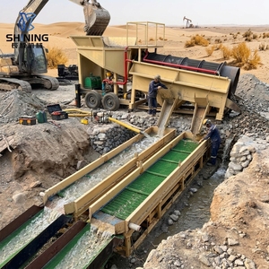Planta Móvil de Lavado de Oro Aluvial de 30-50 TPH, Trommel Compacto Integrado con Tolva de Alimentación para Campamentos de Minería de Oro de Mediana Escala en África Oriental - Product Image 1