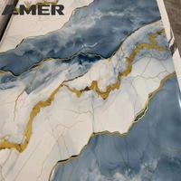 Fabricant de feuilles de marbre PVC en gros Amer OEM, feuille de marbre plastique UV, panneau mural PVC