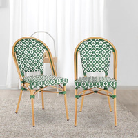 Chaise de restaurant en rotin PE de haute qualité pour terrasse, mobilier commercial, fourni par l'usine