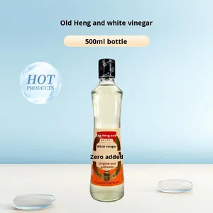 Laohenghe Vinagre blanco de arroz 500ml Botella líquida elaborada sin aditivos - Product Image 2