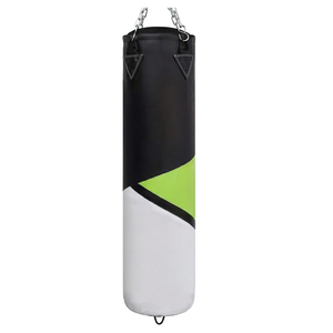 Bolsa de Entrenamiento de Boxeo de Tela Oxford con Relleno de Arena para Práctica de Golpeo para Adultos, Diseño Duradero, Color Negro, Verde y Blanco - Product Image 1
