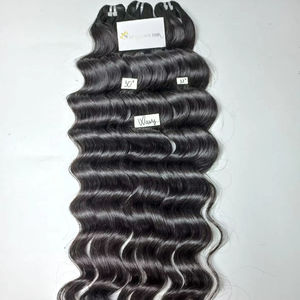 Extensions de cheveux vierges non traités Double trame faisceaux de vagues naturelles cheveux humains vietnamiens bruts noir naturel - Product Image 4