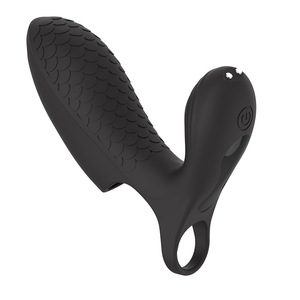 Vibrateur de doigt à écailles de poisson version améliorée, vibrateur de doigt pour adultes, manchon avec 10 fréquences à écailles de poisson pour massages - Product Image 1