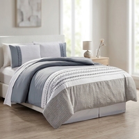 Housse de couette matelassée brodée en jacquard 3d de luxe personnalisé de qualité fiable ensemble de literie