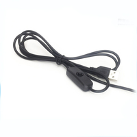 5V USB-A auf verzinntes Kabel mit EIN/AUS-501-Druckschalter-Verlängerungskabel für Neonreklame, Nachtlicht, LED-Streifen, Schreibtisch- und Pflanzenlampe