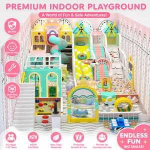 All Weather Use <b>Indoor</b> Playground Soft Play with <b>Slide</b> for Campground <b>Indoor</b> Area - Product Image 1