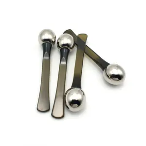 Mini espátula cosmética para ojos, cuchara acrílica de plástico con <span class=keywords><strong>Mango</strong></span> Verde de 5,7 cm - Product Image 1