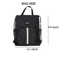 Sac à cordon Gym avec poches Sac de sport avec poignée Sac à dos à cordon de serrage Voyage pour hommes Femmes sacs à dos