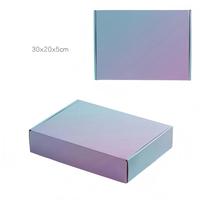 Boîte d'expédition en carton ondulé rose clair de différentes tailles, personnalisée, de qualité supérieure, découpée à la forme, pour emballage postal de cosmétiques