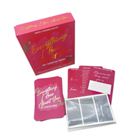 Impression personnalisée rose adulte fête Question Conversation cartes jeu Positive Couple bricolage jeu de cartes à gratter avec couvercle et boîte de base