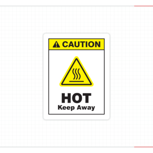 Autocollant adhésif pour machines industrielles, protection contre les risques thermiques et sécurité au travail, résistant à la chaleur, anti-rayures, finition mate - Product Image 3