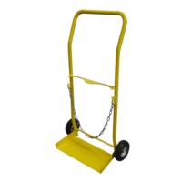 Chariot de soudage en acier personnalisable OEM, support pour bouteilles de gaz, transport d'outils, avec double chaîne robuste et roues en caoutchouc, sur mesure