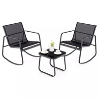 Ensemble de rotin de patio extérieur