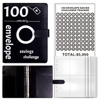 A5 PU impression à la demande économiser de l'argent planificateur Challenger classeur livre vacances 100 enveloppes défi d'épargne