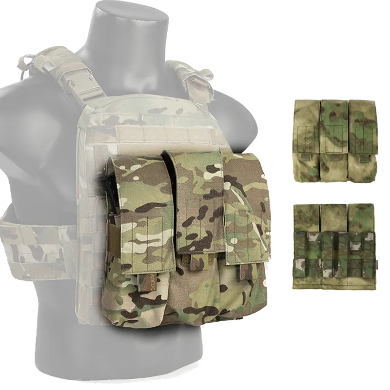 Emersongear 500D Cordura Nylon Ngụy Trang Mag Pouch Multicam AK 7.62 Ba Chiến Thuật Bánh Tạp Chí Pouch Với Lbt Phong Cách