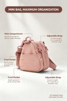 Nouveau Sac à Bandoulière Design 5,8L Extensible, Sac Croisé Charmant pour Fête, Plage, Travail, École, Tissu Polyester, Logo Personnalisé, MOQ300, BSCI, ISO