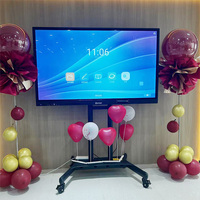 Ultra HD 65 75 86 100 inci layar sentuh LCD tampilan Digital Panel interaktif papan putih pintar untuk konferensi
