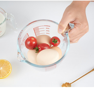 Nueva taza medidora de vidrio de borosilicato y alta temperatura con taza graduada para hornear en la cocina de grado alimenticio - Product Image 6