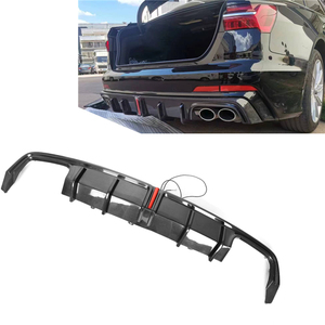 Difusor Trasero de Fibra de Carbono Estilo <span class=keywords><strong>KB</strong></span> A6 C8 con Luz, Difusor de Parachoques para Audi A6 Sline C8 Sports 2019 2020 - Product Image 1