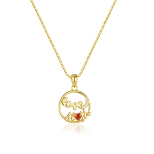 2025 regalo per la <span class=keywords><strong>festa</strong></span> <span class=keywords><strong>della</strong></span> <span class=keywords><strong>mamma</strong></span> dolce amore <span class=keywords><strong>collana</strong></span> in argento 925 placcato oro con fascino rotondo con zircone rodiato per la <span class=keywords><strong>mamma</strong></span> - Product Image 1