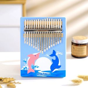 Nouvelle Kalimba à 17 touches en bois massif peint, piano à pouce professionnel pour performance - Product Image 3