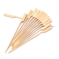Bâtonnets de barbecue en bambou Offre Spéciale avec poignée en forme de pistolet de couleur naturelle brochettes jetables 7-30 CM biodégradables pour pique-nique de fête